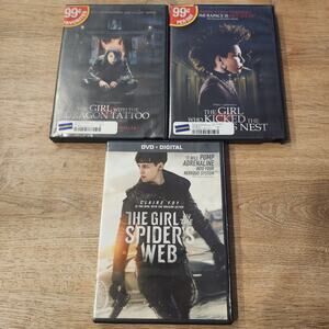 3 DVDs: The Girl with the Dragon Tattoo & Kicked The Hornets Nest & Spider's Web